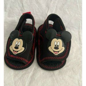 Disney Baby Boys Shoes Flat Mickey Mouse Black Logo 3-6M